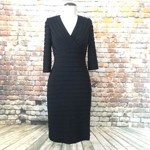 Adrianna Papell Black bandage / tiered dress